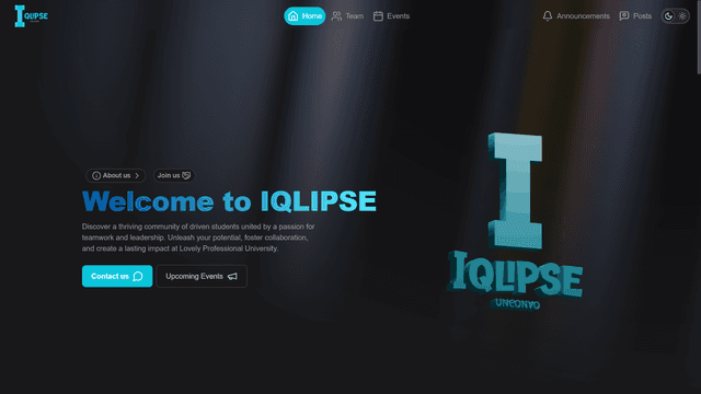 Iqlipse Club WebSite